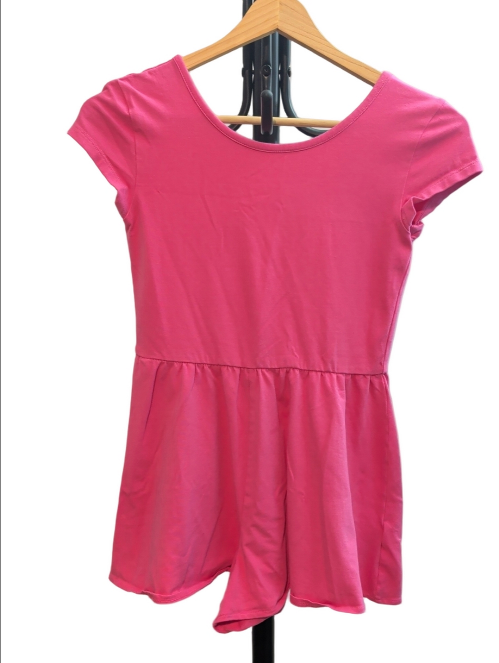 Gap kids Girls' Hot Pink Short Sleeve Twirl Romper